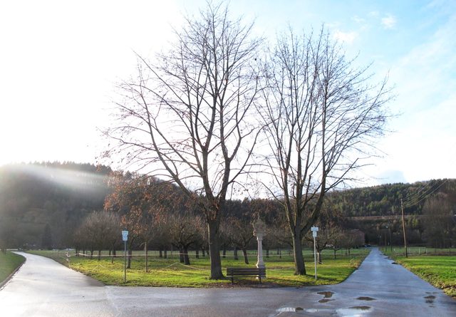Bildstock an einer Weggabelung zwischen Distelhäuser Tauberbrücke und Wolfgangskapelle