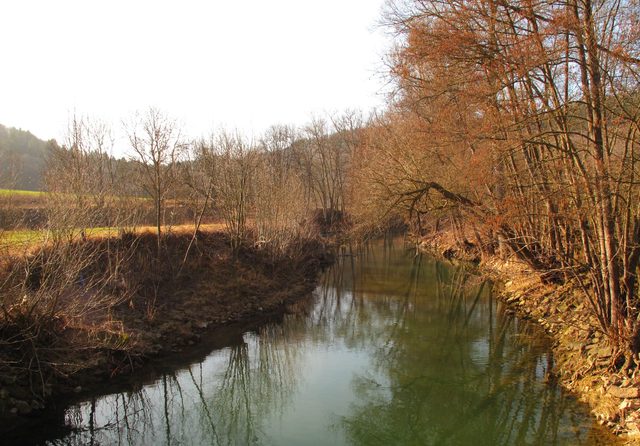 Auf der Tauberbrücke bei der Eulschirben-Mühle