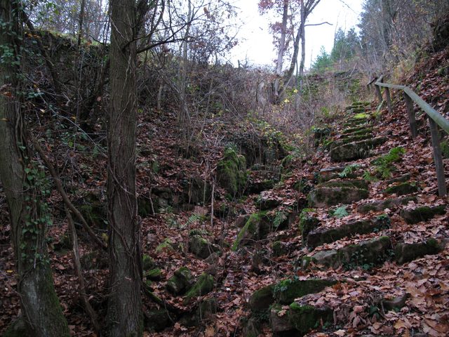 Hofgraben - Die alte Treppensteige vom Taubertal zum Haidhof